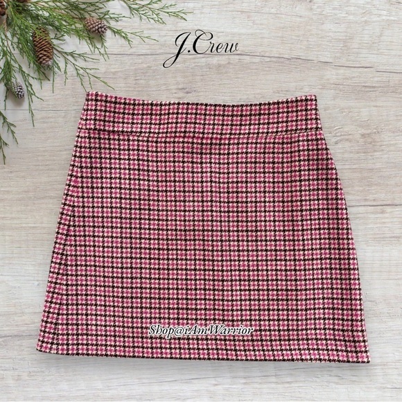 J. Crew NWT Wool Houndstooth A-Line Mini Skirt *Shop@lamwarrior - Picture 7 of 14